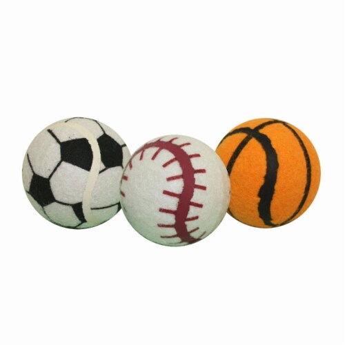 Multipet Sport Balls Dog Toy Perspective: front