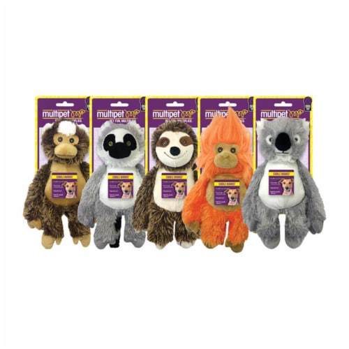Multipet 8019380 Assorted Color Monkey Lemur Sloth Tamarin Koala Polyester Dog Toy Medi 1 Fry s Food Stores