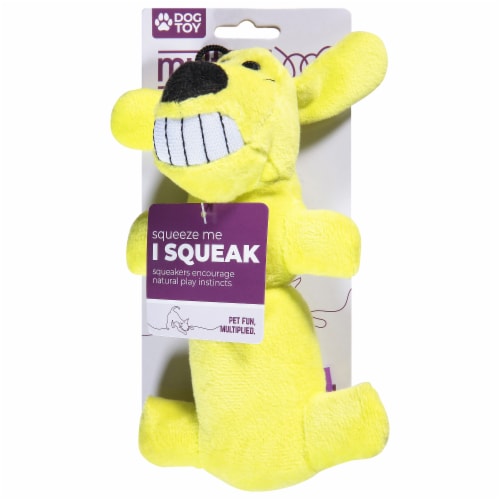 Multipet Mini Loofa Plush Dog Toy Perspective: front