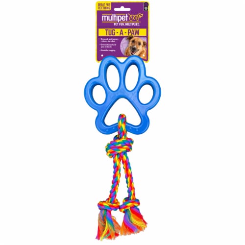 Multipet® Tug-A-Paw with Rope Dog Toy Perspective: front