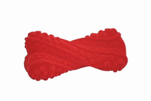 Multipet™ Vinyl & Velvet 6" Bone Dog Toy Perspective: front