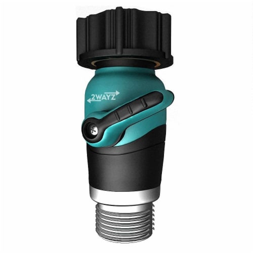 2wayz 0° Straight Shut Off Valve for Garden Hose Perspective: front