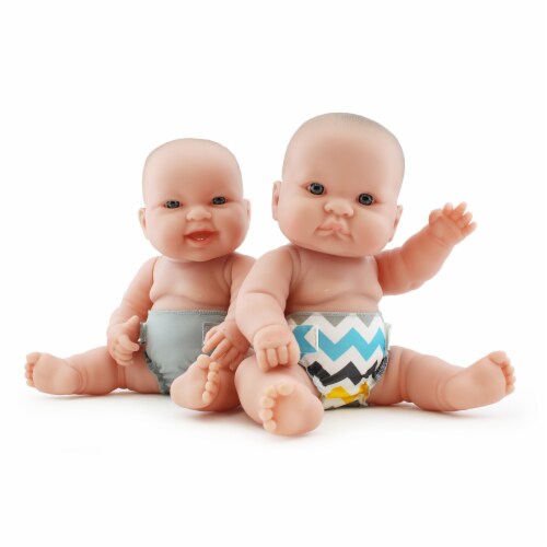 Kanga Care Rumparooz Doll Diaper Set - Charlie & Platinum Perspective: front