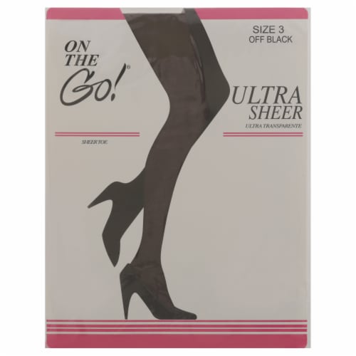 On The Go Ultra Sheer Pantyhose - Off Black Perspective: front