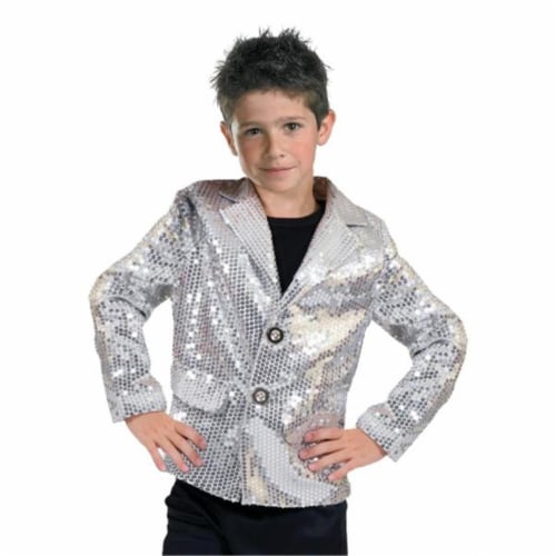 Costumes For All Occasions FF782717 Disco Jacket Silver Child Smal Perspective: front