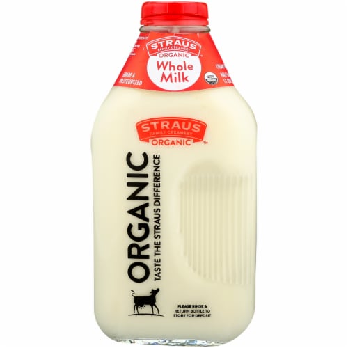Straus Family Creamery Organic Whole Milk Perspective: front