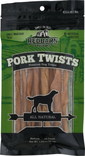 Redbarn Pork Twists Premium Dog Treats Perspective: front