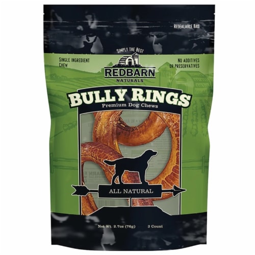 Redbarn® Naturals Bully Rings Dog Treats Perspective: front