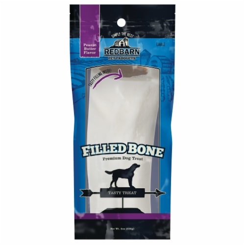 Red Barn Large Peanut Butter Filled Bone Dog Treat Perspective: front