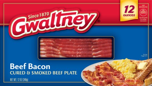 Gwaltney® Beef Bacon Perspective: front