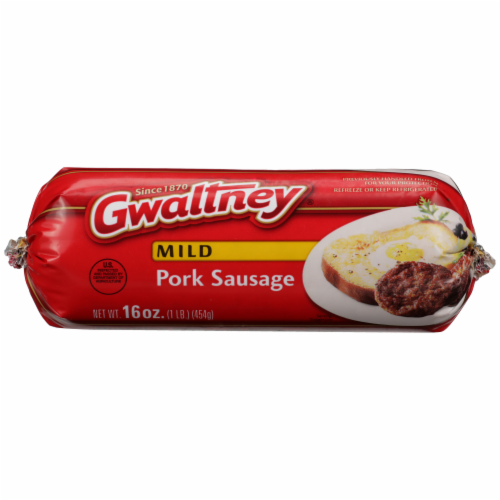 Gwaltney Mild Pork Sausage Roll, 16 oz Perspective: front