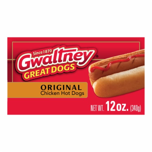 Gwaltney Original Chicken Hot Dogs Perspective: front