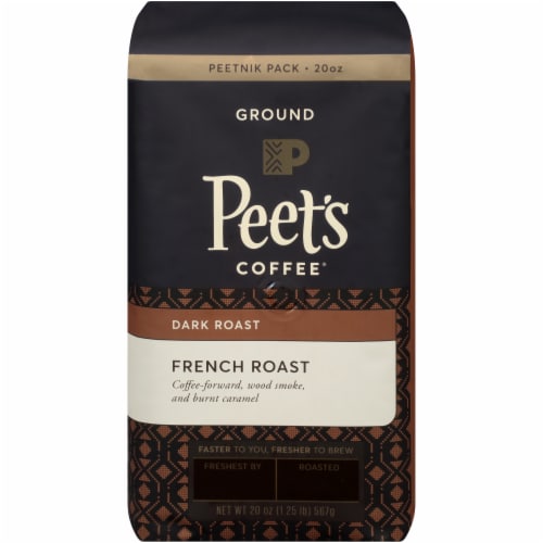 Peet's Coffee French Roast Dark Roast Ground Coffee Perspective: front
