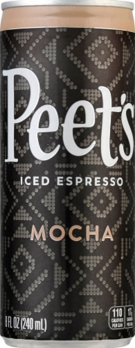 Peet's Coffee Mocha Iced Espresso Coffee Drink Perspective: front