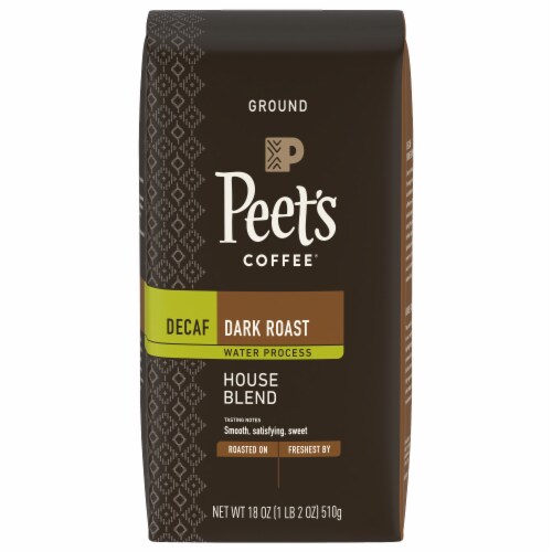 Peet's® Decaf House Blend Dark Roast Ground Coffee Perspective: front