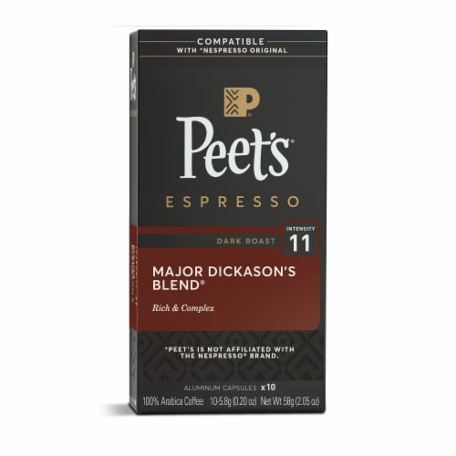 Peet's® Espresso Major Dickason's Blend® Dark Roast Coffee Pods Perspective: front
