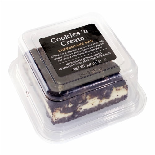 Atlanta Cheesecake Company Cookies n' Cream Cheesecake Bar Perspective: front