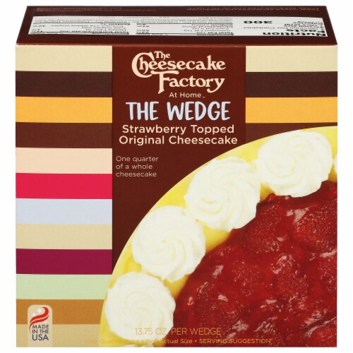 The Cheesecake Factory At Home The Wedge Strawberry Topped Original Cheesecake Perspective: front