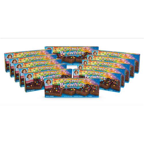 Little Debbie Cosmic Brownies, 12 Boxes, 72 Individually Wrapped Brownies with Candy Coating Perspective: front