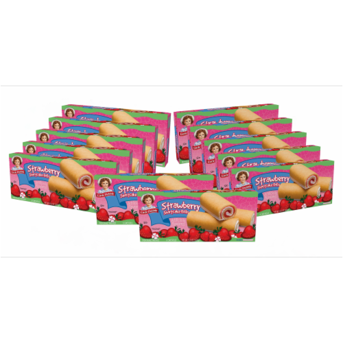 Little Debbie Strawberry Shortcake Rolls, 12 Boxes of 72 Individually Wrapped Rolls Perspective: front