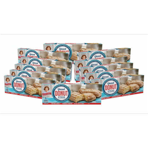 Little Debbie Glazed Donut Sticks, 12 Boxes, 72 Individually Wrapped Sweet Glaze Donuts Perspective: front