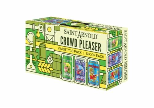 Saint Arnold Crowd Pleaser Craft Beer Variety Pack Perspective: front