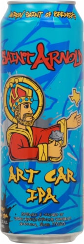 Saint Arnold Art Car IPA Beer Single Can Perspective: front