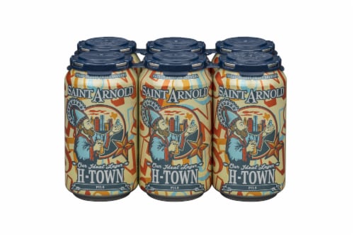 Saint Arnold H-Town Pilsner Craft Beer Perspective: front
