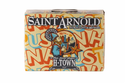 Saint Arnold H-Town Pilsner Craft Beer Perspective: front