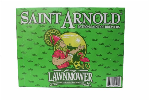 Saint Arnold Fancy Lawnmower Beer Cans Perspective: front