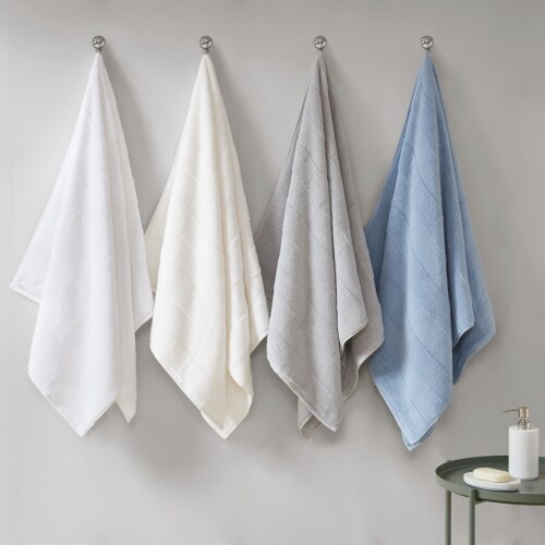 Gracie Mills Textured Solid Stripe 600GSM Cotton Bath Towel 6PC