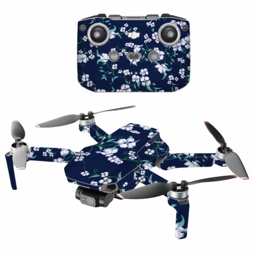 MightySkins DJMAVMIN2021-White Freesia Compatible with DJI Mini 2 Portable Drone - White Free Perspective: front