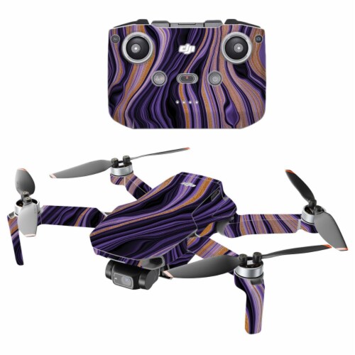 MightySkins DJMAVMIN2021-Purple Jewel Compatible with DJI Mini 2 Portable Drone - Purple Jewe Perspective: front