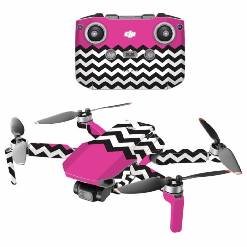 MightySkins DJMAVMIN2021-Hot Pink Chevron Compatible with DJI Mini 2 Portable Drone - Hot Pin Perspective: front