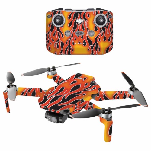 MightySkins DJMAVMIN2021-Hot Flames Compatible with DJI Mini 2 Portable Drone - Hot Flames Perspective: front