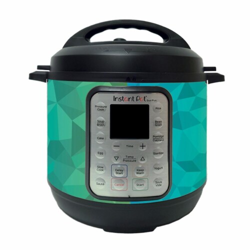 MightySkins INPTDO6QT-Blue Green Polygon Skin Decal Wrap for Instant Pot Duo 6 qt. Sticker - Perspective: front