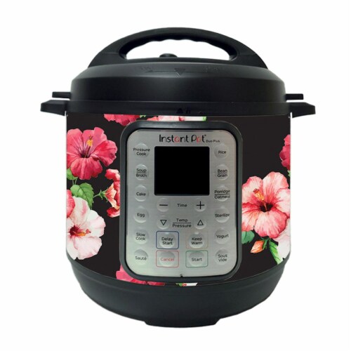MightySkins INPTDO6QT-Hibiscus Skin Compatible with Instant Pot Duo 6 qt. - Hibiscus Perspective: front