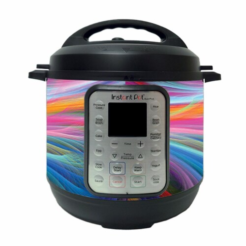 MightySkins INPTDO6QT-Rainbow Waves Skin Decal Wrap for Instant Pot Duo 6 qt. Sticker - Rainb Perspective: front