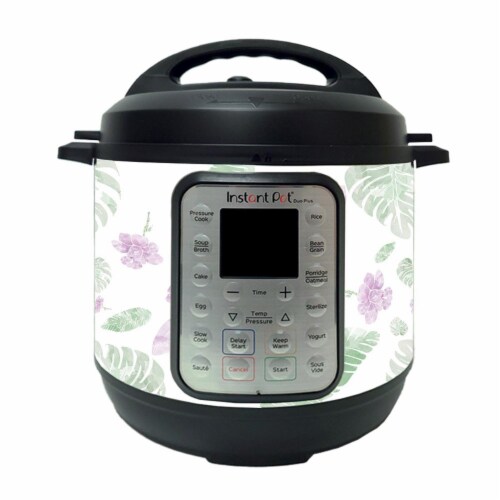 MightySkins INPTDO6QT-Water Color Flowers Skin Compatible with Instant Pot Duo 6 qt. - Water Perspective: front