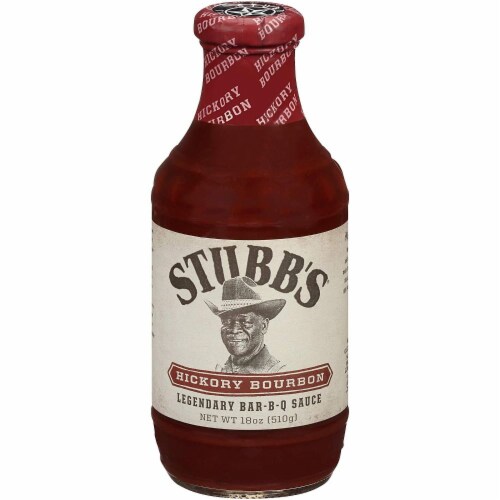 Stubb's BBQ Sauce - Hickory Bourbon - Case of 6 - 18 Fl oz. Perspective: front