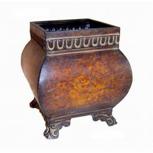 Cheung FY-1782B 7 in.Metal Square Jar Planter, Tall Perspective: front