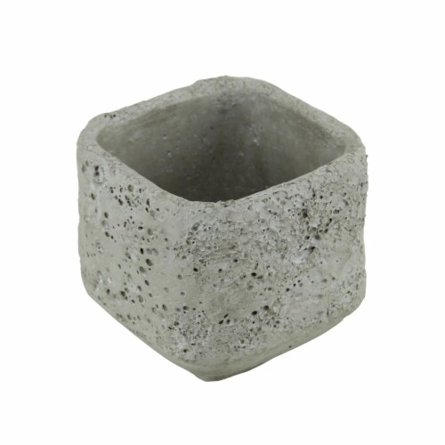 Cheungs  2.75 lbs Square Cement Planter Perspective: front