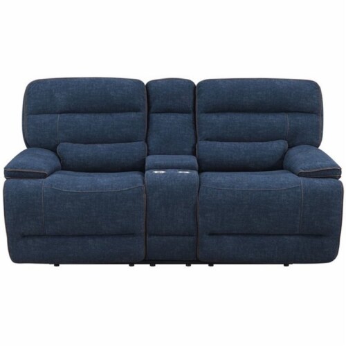 Navy blue sales loveseat recliner