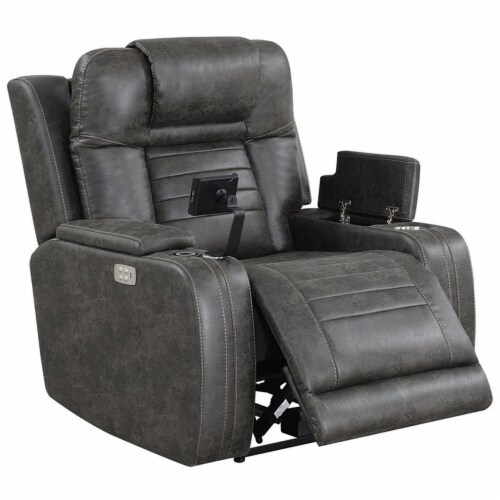 E Motion Furniture Fabric Voice Commander Power Back Recliner