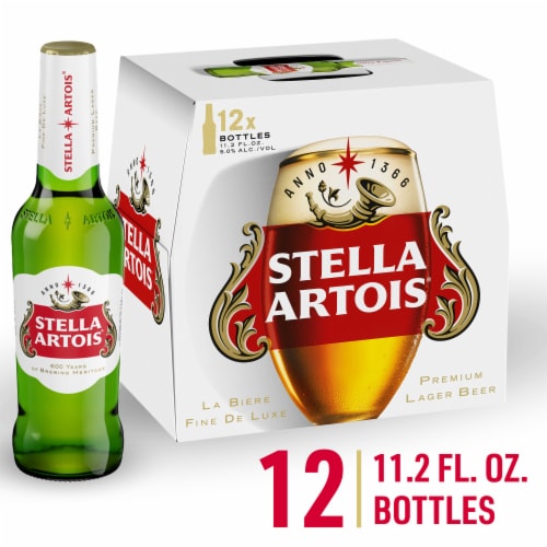 Stella Artois Belgian Style Lager Beer Perspective: front