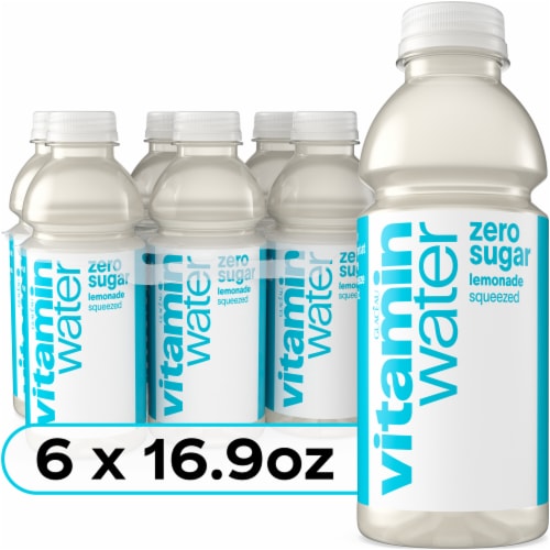 Vitaminwater® Zero Sugar Squeezed Lemonade Flavored Bottled Water, 6  bottles / 16.9 fl oz - Kroger