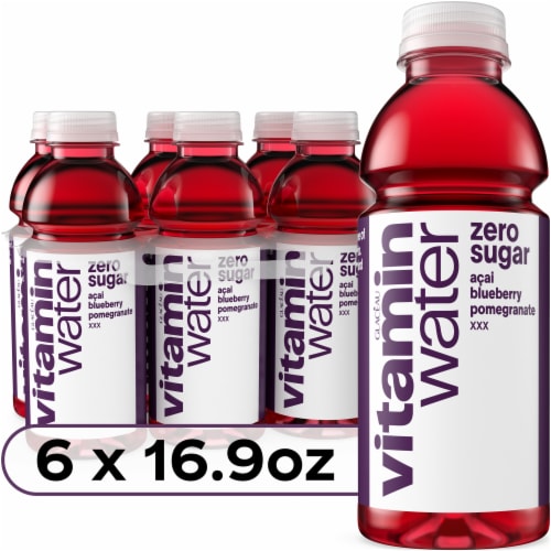 Vitaminwater® Xxx Zero Sugar Nutrient-Enhanced Acai-Blueberry Pomegranate Flavored Bottled Water Perspective: front