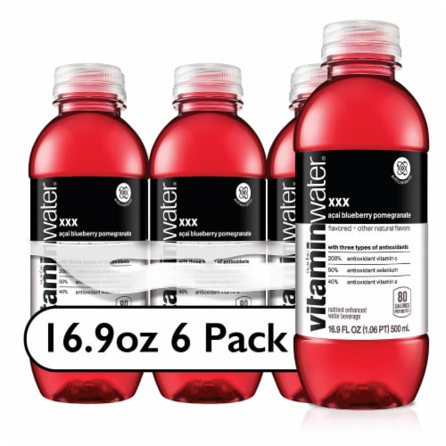 Vitaminwater® Xxx Acai-Blueberry-Pomegranate Flavored Bottled Water Perspective: front