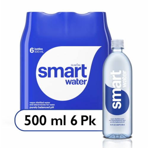 Smartwater® Vapor Distilled Electrolyte Premium Bottled Water Perspective: front