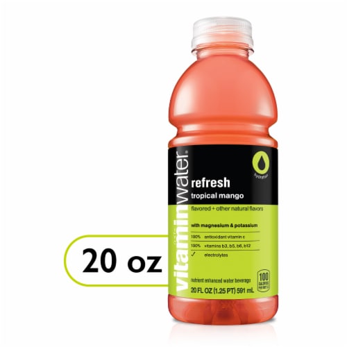Vitaminwater® Refresh Tropical Mango Flavored Bottled Water Perspective: front